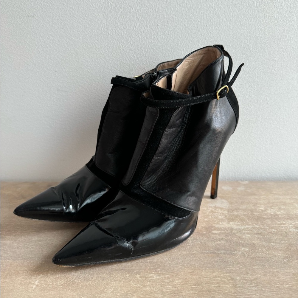 Manolo Blahnik Black Stiletto Boots sz 41